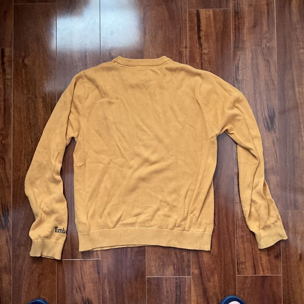 TIMBERLAND Boys Zip Hoodie Sweater 11-12 Years XS Mustard - Picture 3 of 3